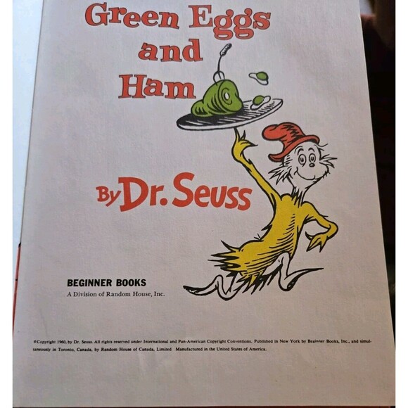 Vintage 1966? Dr. Seuss Green Eggs and Ham Beginner Book Childrens Book 1960s? - Picture 6 of 7